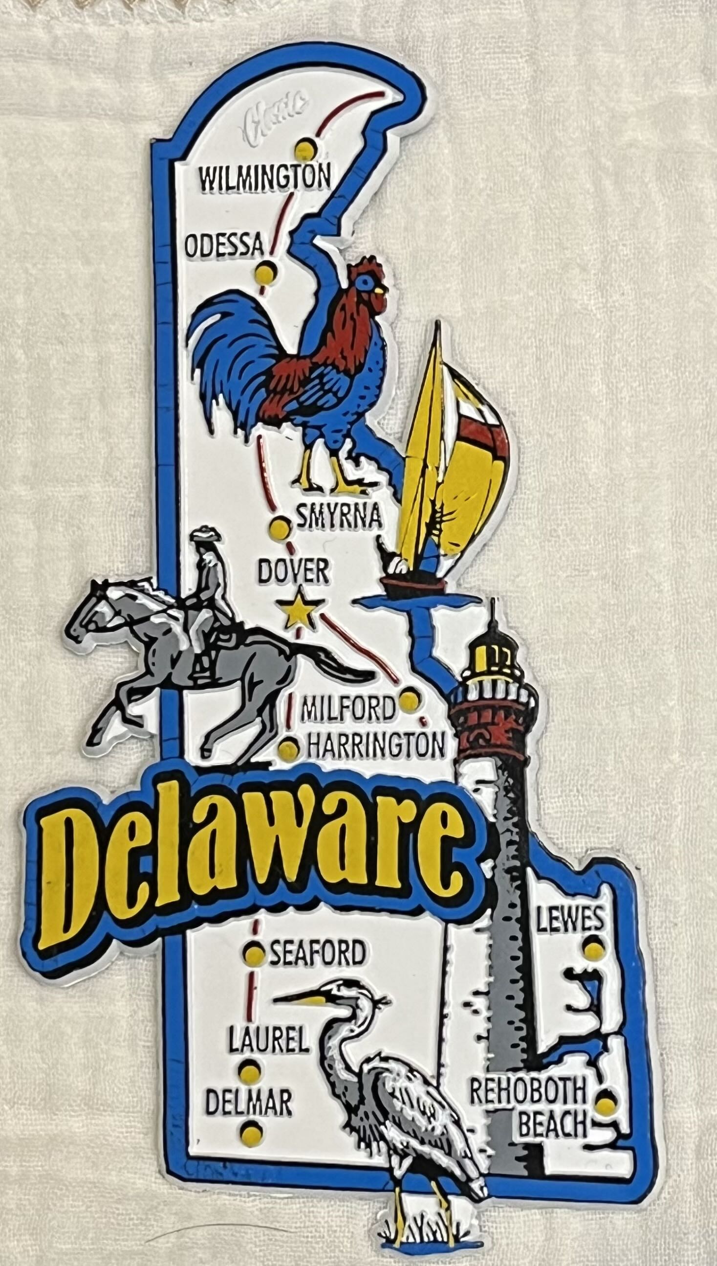 #178 アメリカデラウェア州 デラウェアマップマグネット