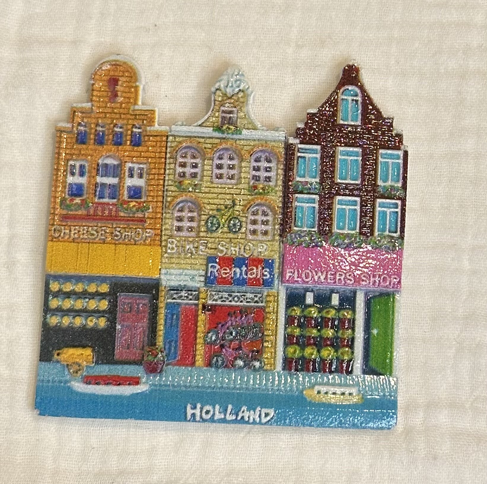 #096 アメリカミシガン州オランダ村  オランダ街並みポリマグネット