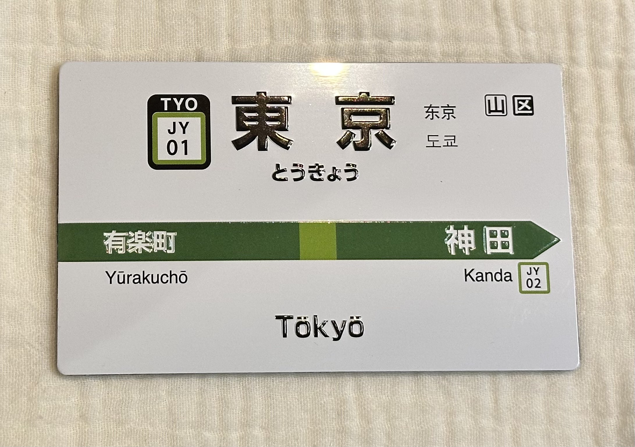 山手線の東京駅看板マグネット