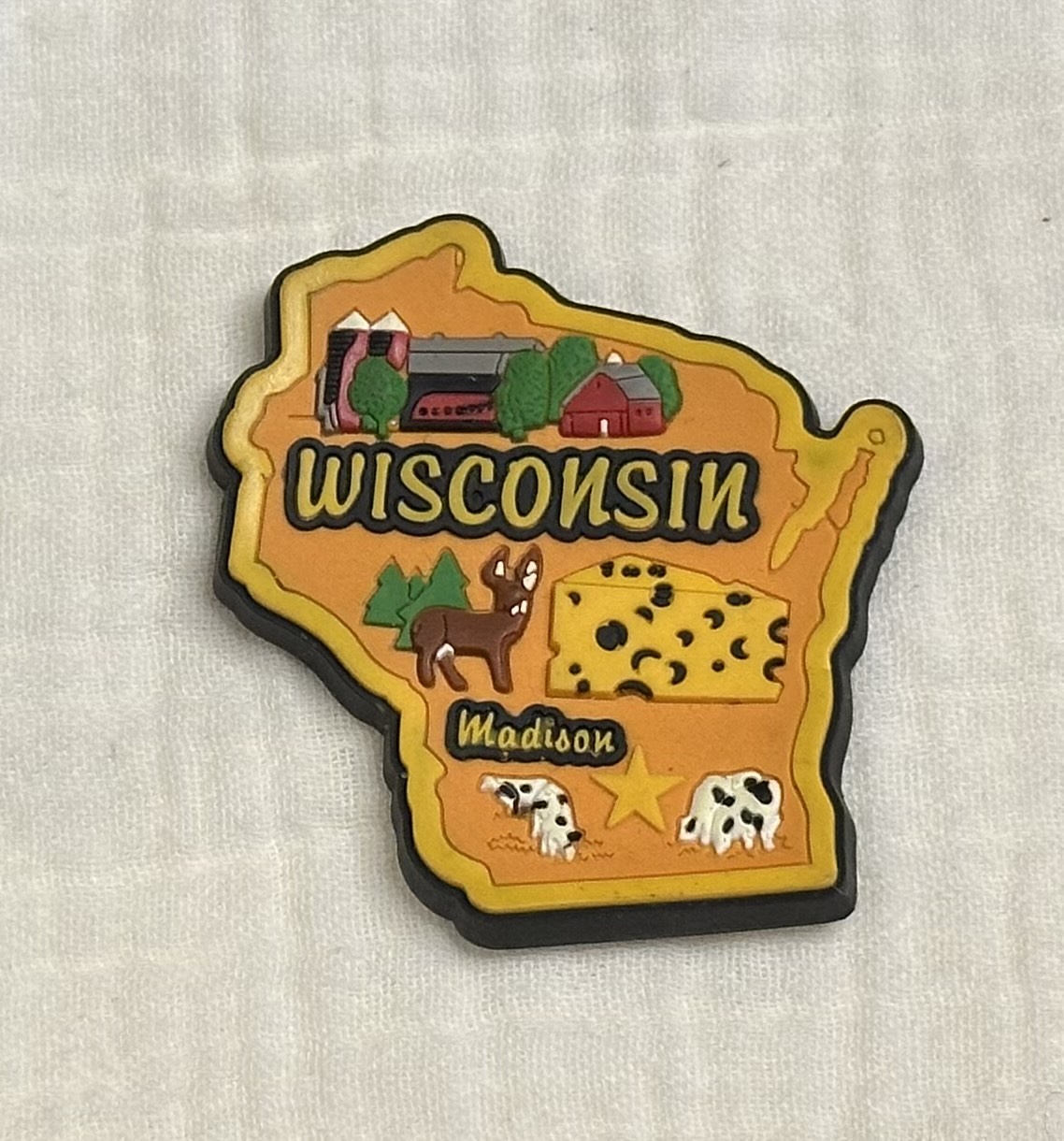 #030 アメリカウィスコンシン州マップマグネット