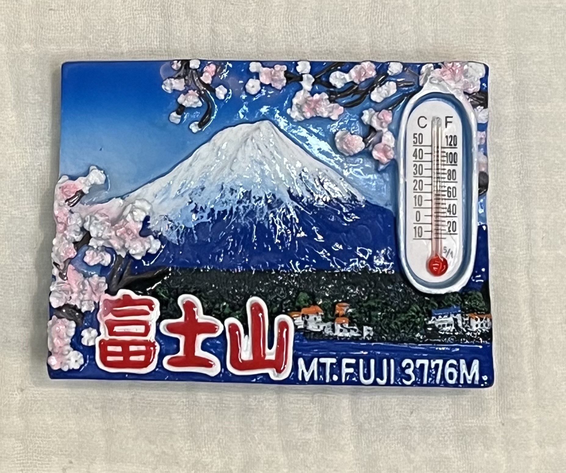 温度計機能付き富士山マグネット